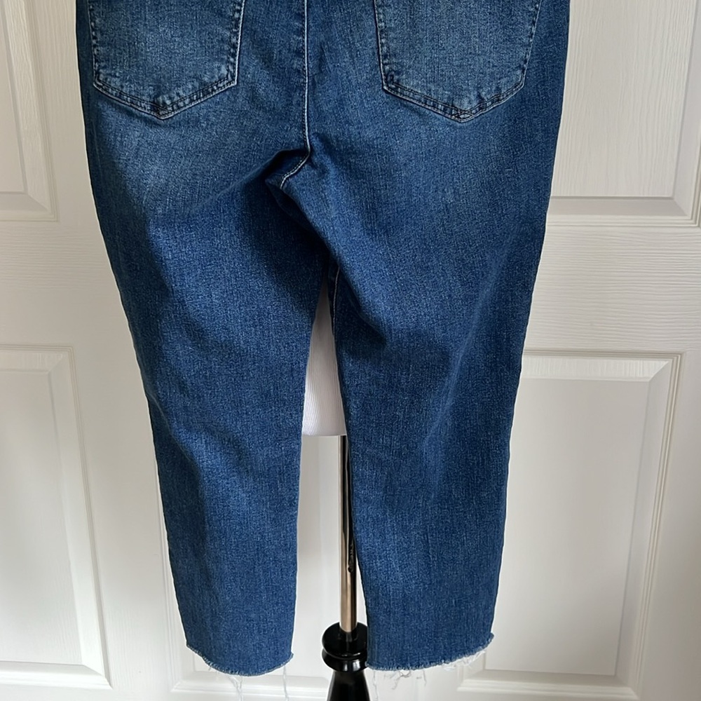 Wit and Wisdom Cropped Raw Edge Denim Jean Womens Sz 12 Petite - Picture 6 of 15
